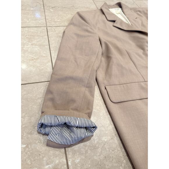 MAEVE Khaki Tan Oversized Double Breasted Blazer Medium/Large - Picture 3 of 14